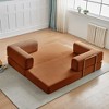 74" Modern 3-Seater Corduroy Sofa Bed with Tri-Fold Design, Ergonomic Comfort & Easy Assembly for Compact Living Rooms and Apartments - 4 of 4