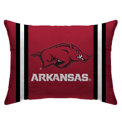 NCAA Arkansas Razorbacks Standard Stripe Logo Plush Bed Pillow