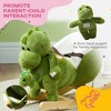 RUVALINO Baby Bouncers and Rockers, Baby Rocking Horse, Kids Riding Horse Rocking Chair, Plush Stuffed Rocking Animals, Green, 62"*33"*45" - 3 of 4