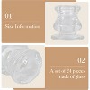 Clear Glass Candlestick Holders, 24PCS Taper Candle Holders 2.2" h for Wedding, Party, Dining Table and Holiday Decoration - 3 of 4