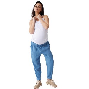 Ingrid & Isabel Maternity Drapey Ankle Pants with Pockets - 1 of 4
