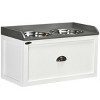 Elevated Dog Feeding Station with Storage Drawer,2 Stainless Steel Bowls,Pet Food Cabinet for Large Dogs-LAOTIES - 3 of 4