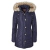 Sportoli Women Longer Length Plush Lined Quilted Winter Puffer Coat Zip-Off Faux Fur Trim Hood - 3 of 4