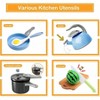130Pcs Kitchen Playset, Pretend Cooking Set, Pots, Pans, Utensils, Veges, Basket, Dessert, Prop Money, Learning Gift - 4 of 4