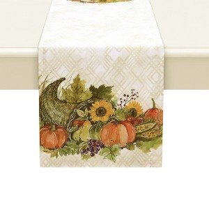 Laural Home Cornucopia Harvest Rectangle Table Runner - 1 of 2