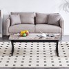 MAYEERTY Coffee Table Rock Slab Natural Marble Pattern Black Metal Legs - 3 of 4