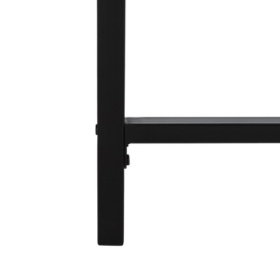 Alan Rustic Brown and Black Wood Corner Desk with Drawer
