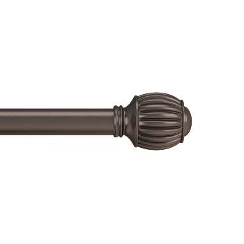 Hastings Home Curtain Rod, Bronze with Cone Finials