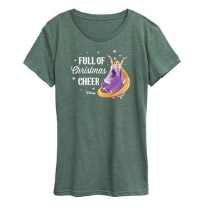 Women's - Disney - Full Of Christmas Cheer Rapunzel Short Sleeve Graphic T-Shirt - 1 of 4