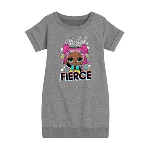 - LOL Surprise! - Oh So Fierce Graphic Short Sleeve Fleece Dress - 1 of 3