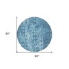 Blue Ikat Washable Indoor Outdoor Area Rug - 3 of 4