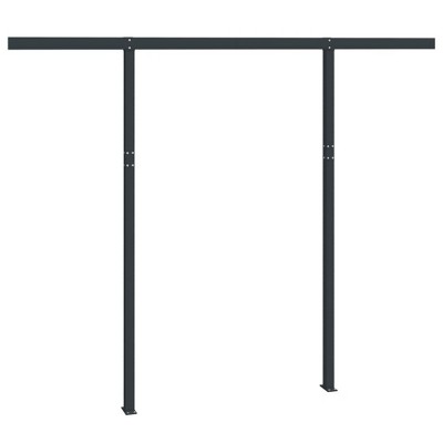 Anthracite and Black Iron Manual Retractable Awning Post Set