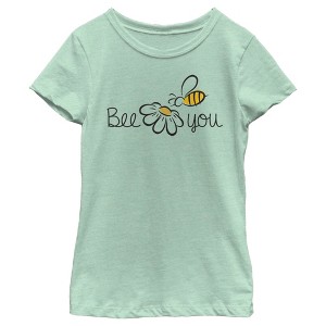 Girl's Lost Gods Bee You Cartoon Motto T-Shirt - 1 of 4