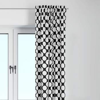 Bacati - Large Dots Black Curtain Panel