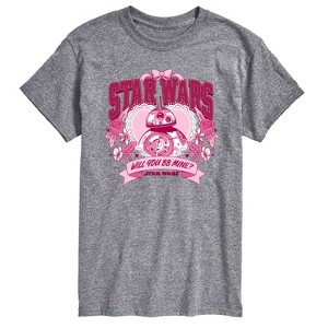 Men's - Star Wars - Valentine Bb8 Collegiate Short Sleeve Graphic T-Shirt - 1 of 4