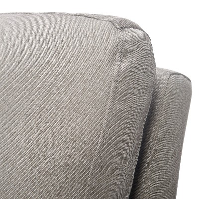 Russell Bronze Metal Frame Accent Chair in Grey