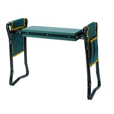 Green Steel Garden Planting Bench with Tool Organizer