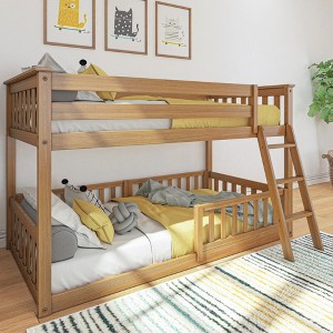 Max & Lily Twin Low Bunk with Guard Rail - 1 of 4
