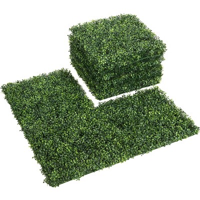 Tangkula 12-Piece 20” x 20” Artificial Topiary Hedge Privacy Fence Boxwood Wall Panel
