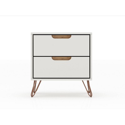 target white bedside table