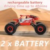 1: 18 4WD 2.4Ghz RC Monster Truck Rock Crawler 2 Battery Red Control Car 4WD Off Road - 2 of 4