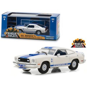 1976 Ford Mustang Cobra II White "Charlie's Angels" (1976-1981) TV Series 1/43 Diecast Model Car  by Greenlight - 1 of 3