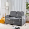 SKRAN Retractable 3 Seater Sofa, Easy To Assemble, Suitable For Living Rooms, Apartments And Flexible Sofas For Small Spaces, Gray Corduroy - 4 of 4