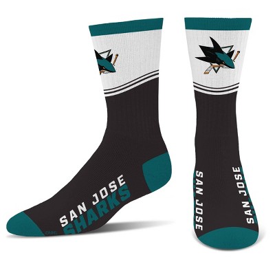 NHL San Jose Sharks Divide Secondary Large Crew Socks