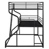 NicBex Twin XL over Full XL Bunk Bed Metal Frame Triple Bed Frame with Guardrails, Long and Short Ladders, No Box Spring Required, Space Saving - 4 of 4