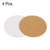 Unique Bargains Thickened Cork Self-Adhesive Round Coasters for Tableware - 3 of 4