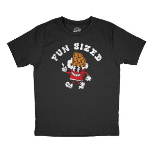 Youth Funny T Shirts Fun Sized Sarcastic Candy Bar Graphic Novelty Tee For Kids - Crazy Dog Youth T Shirt - 1 of 4