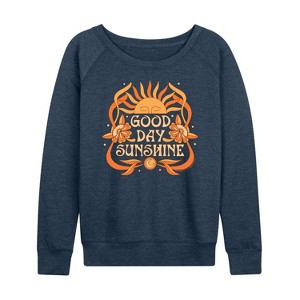 Women's - Beatles - Good Day Sunshine Lightweight French Terry Wide Neck Long Sleeve Shirt - 1 of 4