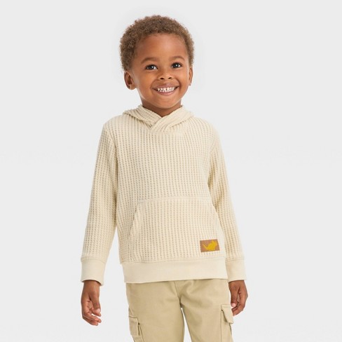 Toddler Boys' Chunky Thermal Pullover - Cat & Jack™ Off-White 12M