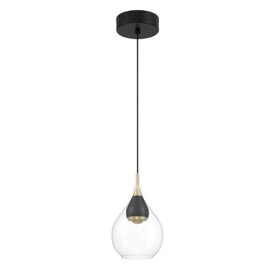 George Kovacs Lighting Arabesque 1 - Light Pendant in  Coal/Brushed Gold
