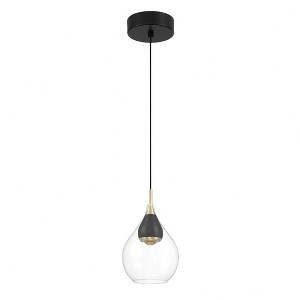 George Kovacs Lighting Arabesque 1 - Light Pendant in  Coal/Brushed Gold - 1 of 1