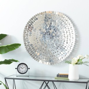 Glam Stainless Steel Ornamental Wall Decor Silver - Olivia & May: Indoor Luxury Art, Vertical Metalwork - 1 of 4