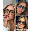 grinderPUNCH Retro Square Sunglasses for Womens Mens Vintage 70s Style Double Bridge Sunglasses (Black) - 2 of 4