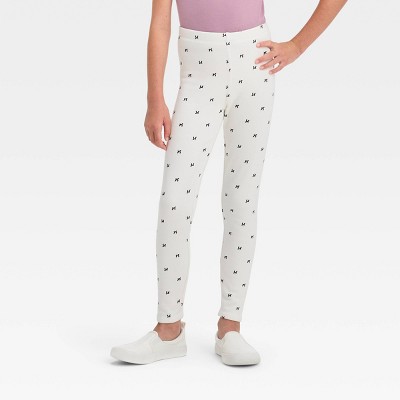 Girls' Cozy Leggings - Cat & Jack™ Cream XS