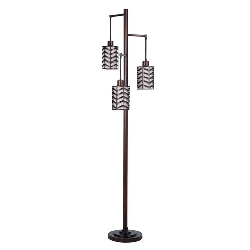 Wave Design Rubbed Bronze Finish Tree Floor Lamp - Stylecraft : Target