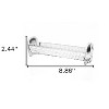 HomeRoots 9" Clear Rectangular Crystal Cracker Tray - 3 of 4
