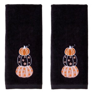 SKL Home 2pk Stacked Pumpkins Hand Towel Set - 1 of 3