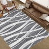 COZONY Machine Washable Area Rug — Modern Wave Distressed Design, Low Pile Carpet with Non-Slip Backing for Living Room, Bedroom & Nursery - 4 of 4