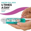 MEDca Stackable Daily Pill Organizer: 2 Pack, 4 Times/Day Weekly Medication Reminder: Premium AM/PM Box w/ 7 Individual Stacking Cases - 4 of 4