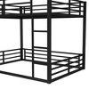 Kumasinova Metal Bunk Bed,Heavy Duty Floor Bunk Bed with Ladder,High Guardrail for Kids,Adults,School,Bedroom,Noise Reduced - 4 of 4