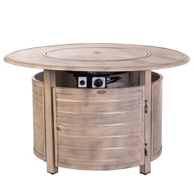 Thatcher Round LPG Fire Pit - Driftwood - Fire Sense