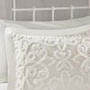 Gulches 3 piece Full/Queen Tufted Cotton Chenille Bedspread Set,Off-White - 4 of 4