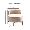 GDFStudio Velie Modern Swivel Accent Chair with Curved Backrest and Metal Legs - 3 of 4
