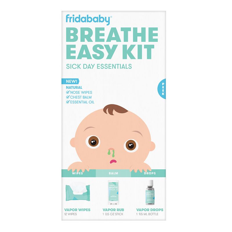 Frida Baby Breathe Easy Kit Sick Day Essentials with Vapor Wipes, Vapor Rub and Vapor Drops, 3 of 10