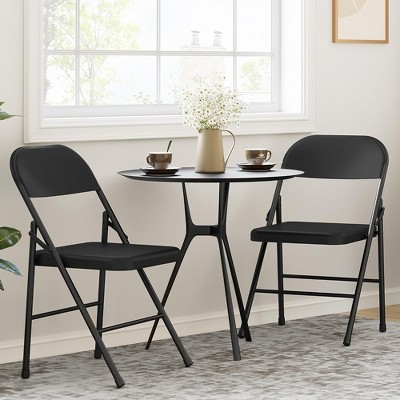 Whizmax 2 Pack Folding Chairs with Padded Cushion and Back, Metal Chairs with Comfortable Cushion for Home and Office, for Indoor and Outdoor Events