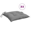 vidaXL Chair Cushions 4 pcs Gray 19.7"x19.7"x2.8" Oxford Fabric - 2 of 4